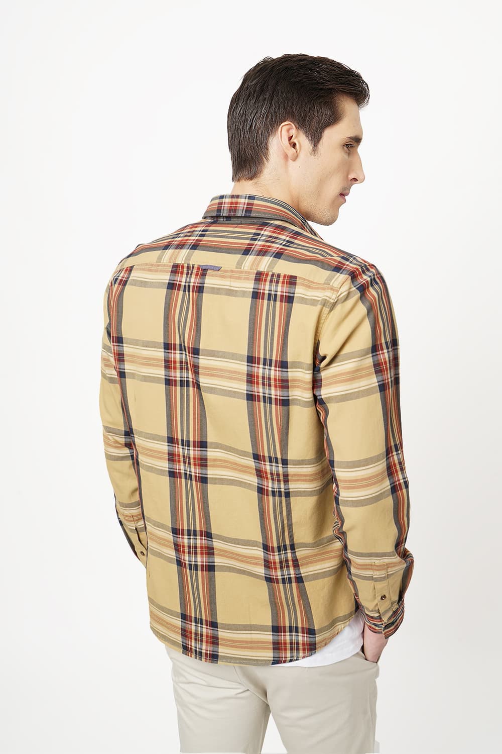 BASICS SLIM FIT CHECKS SHIRT