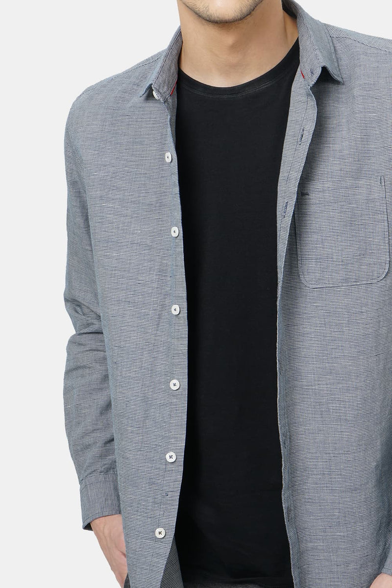 BASICS SLIM FIT CHECKS SHIRT