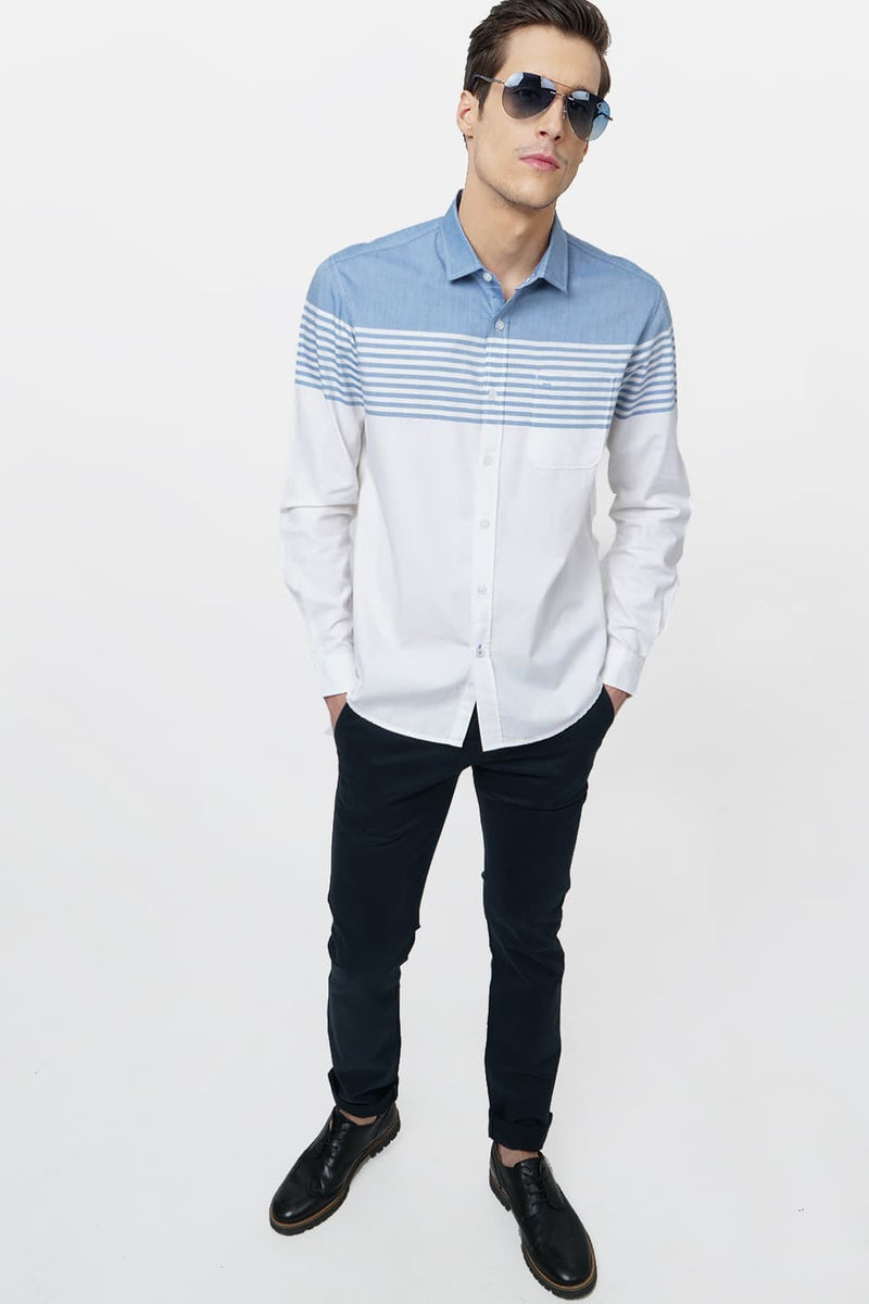 BASICS SLIM FIT PRINTED SHIRT