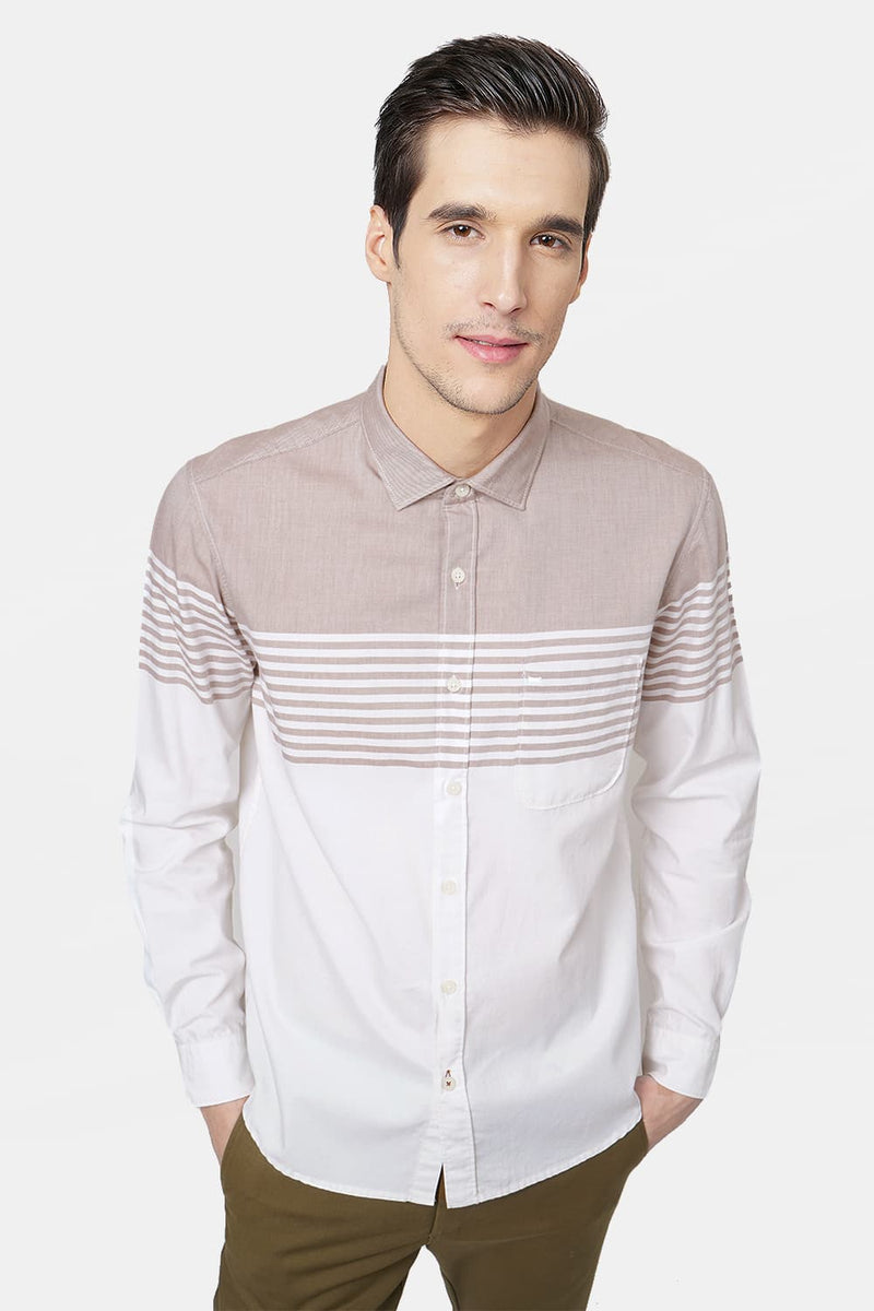 BASICS SLIM FIT PRINTED SHIRT