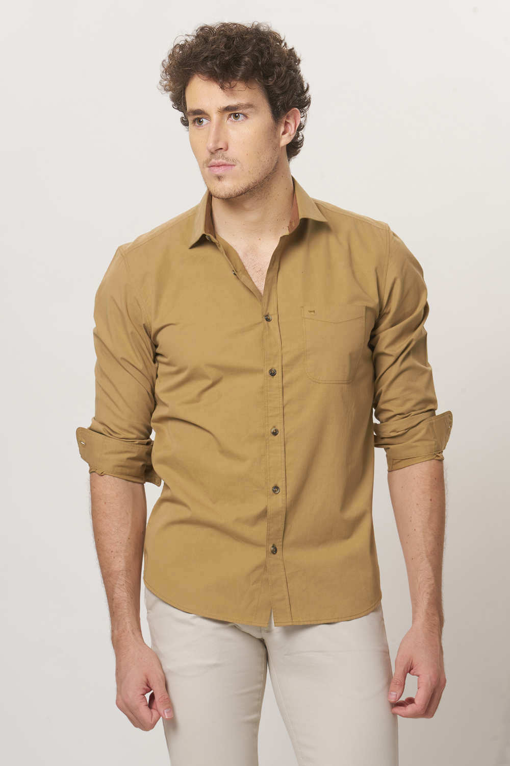 BASICS SLIM FIT TWILL SHIRT