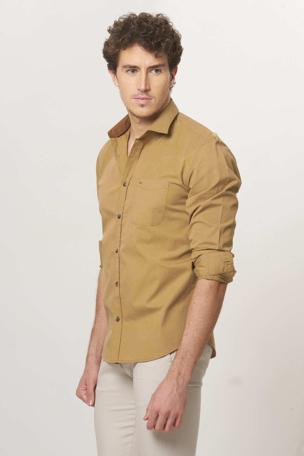 BASICS SLIM FIT TWILL SHIRT