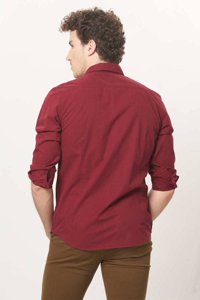 BASICS SLIM FIT TWILL SHIRT