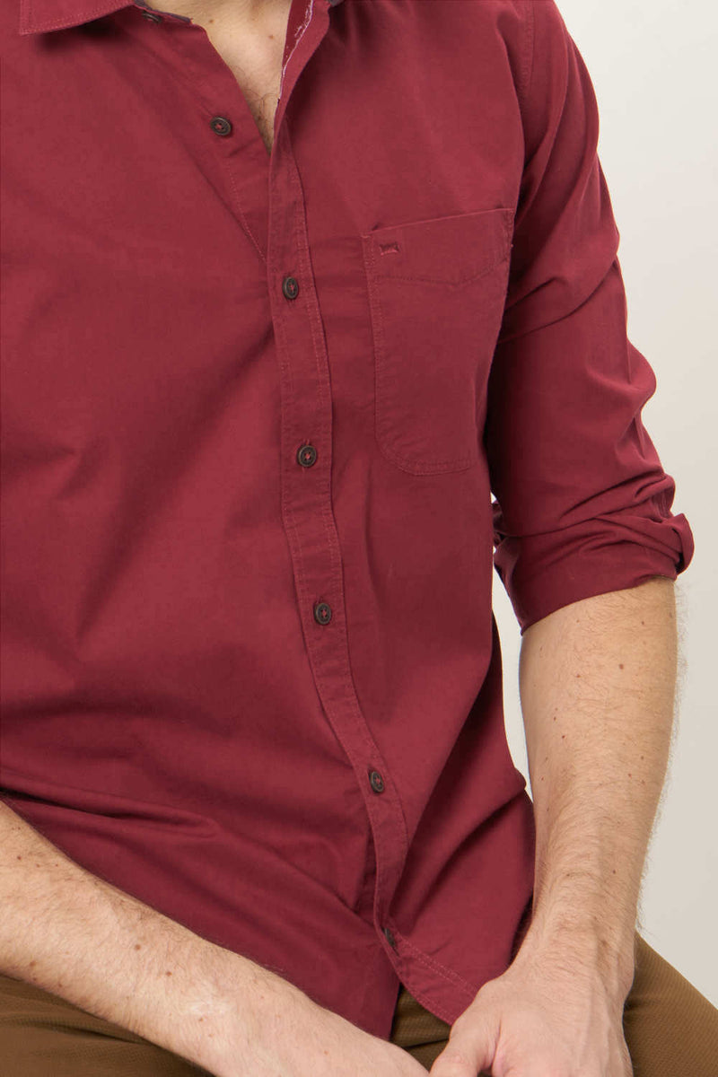 BASICS SLIM FIT TWILL SHIRT