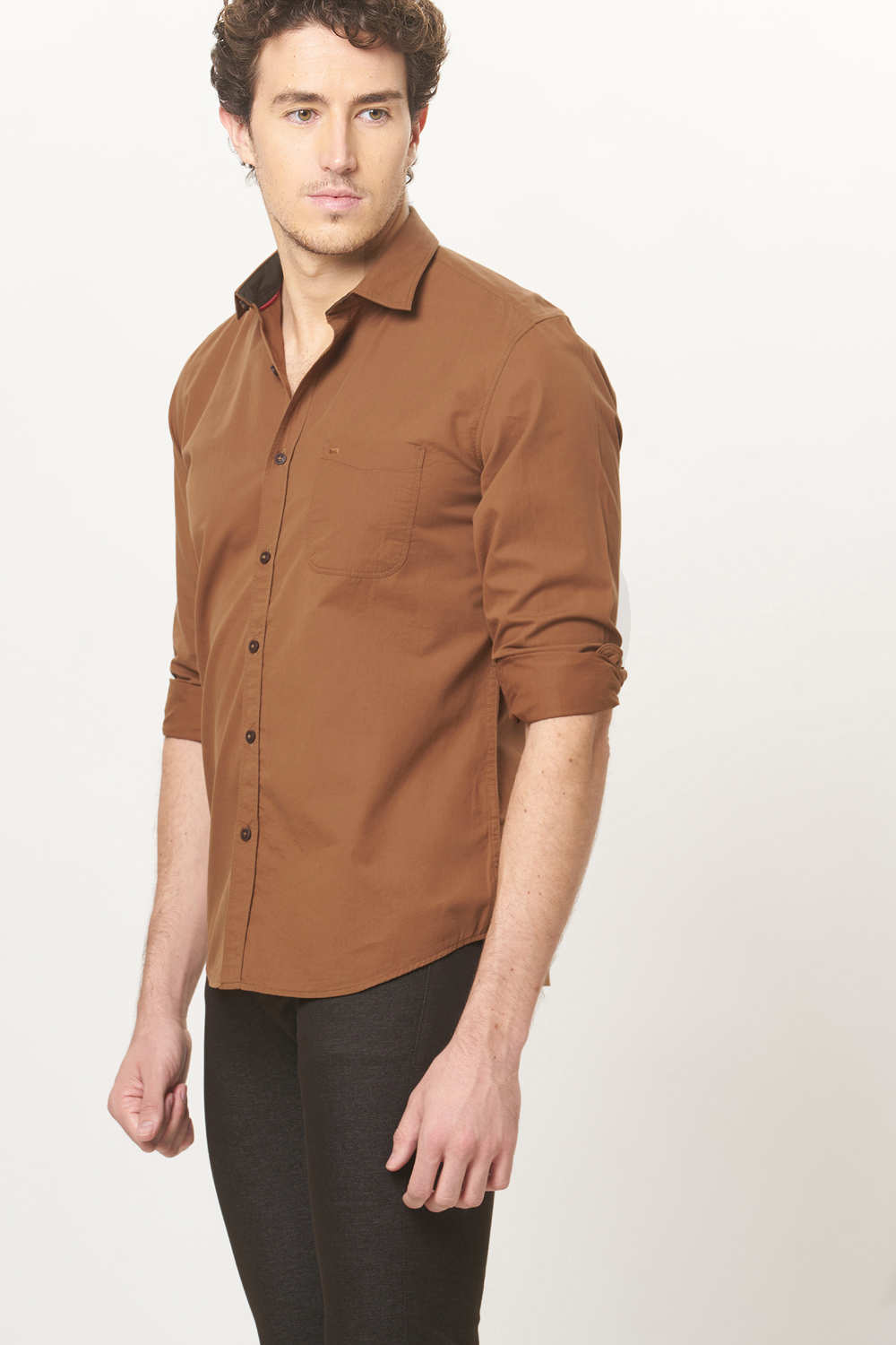 BASICS SLIM FIT TWILL SHIRT