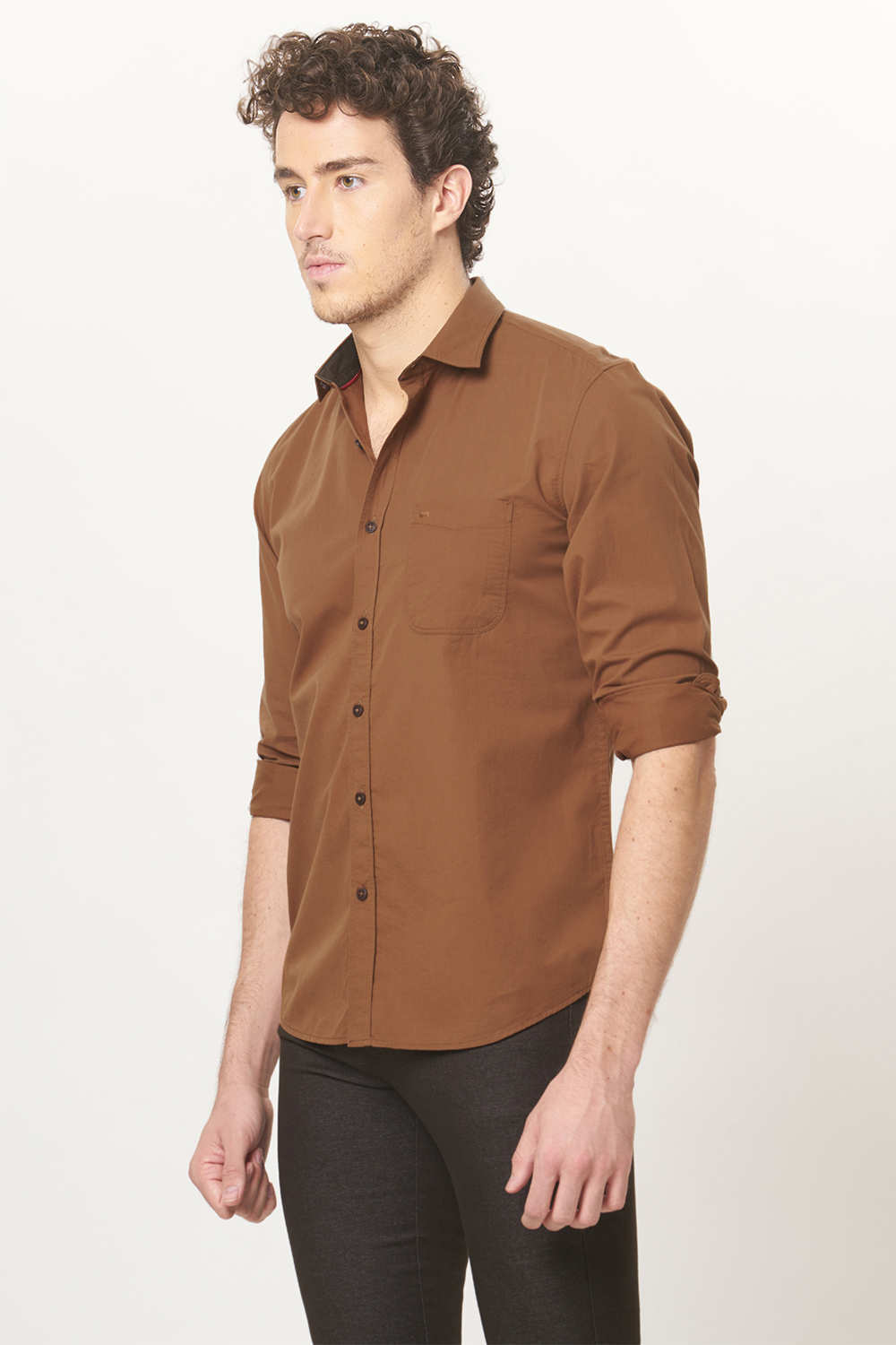 BASICS SLIM FIT TWILL SHIRT