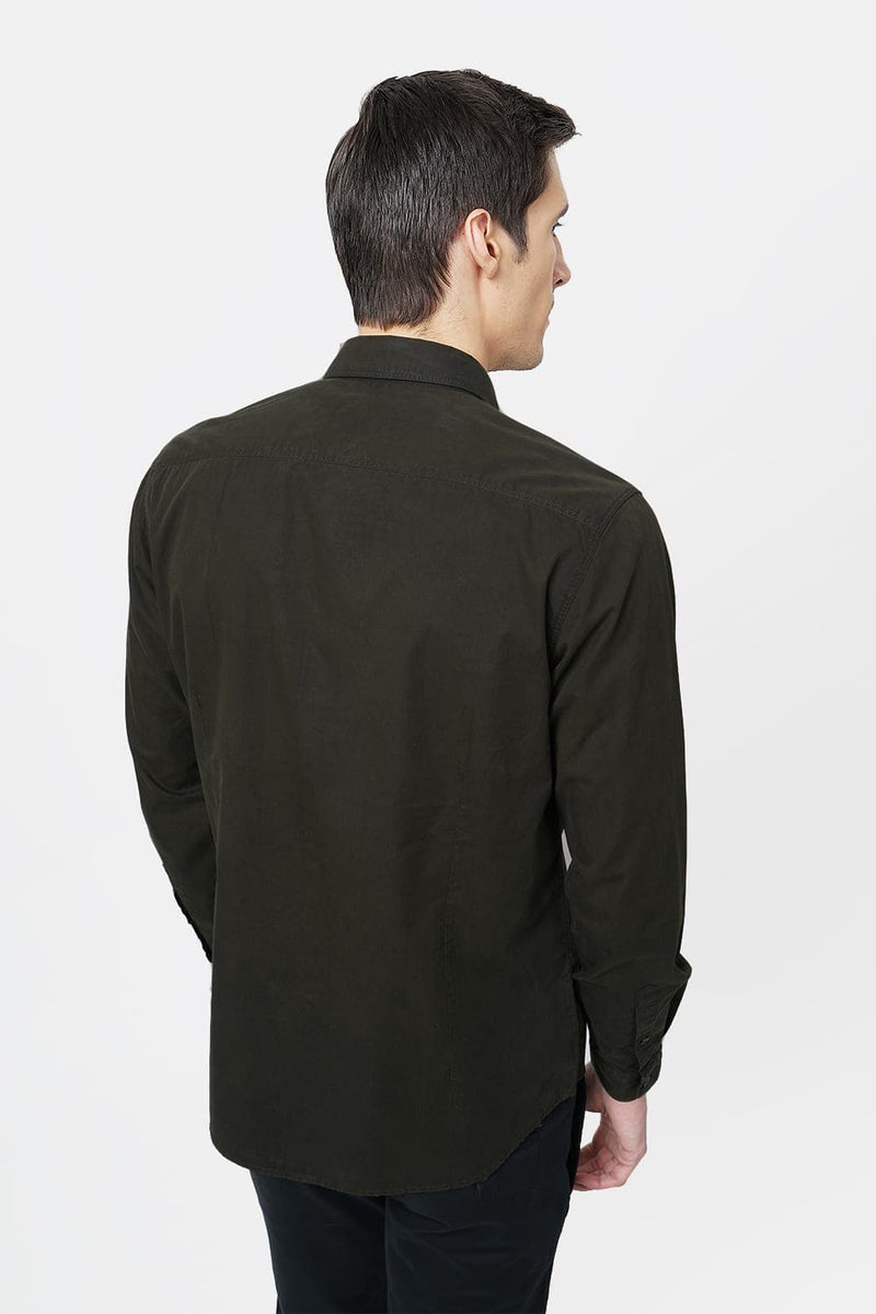 BASICS SLIM FIT TWILL SHIRT