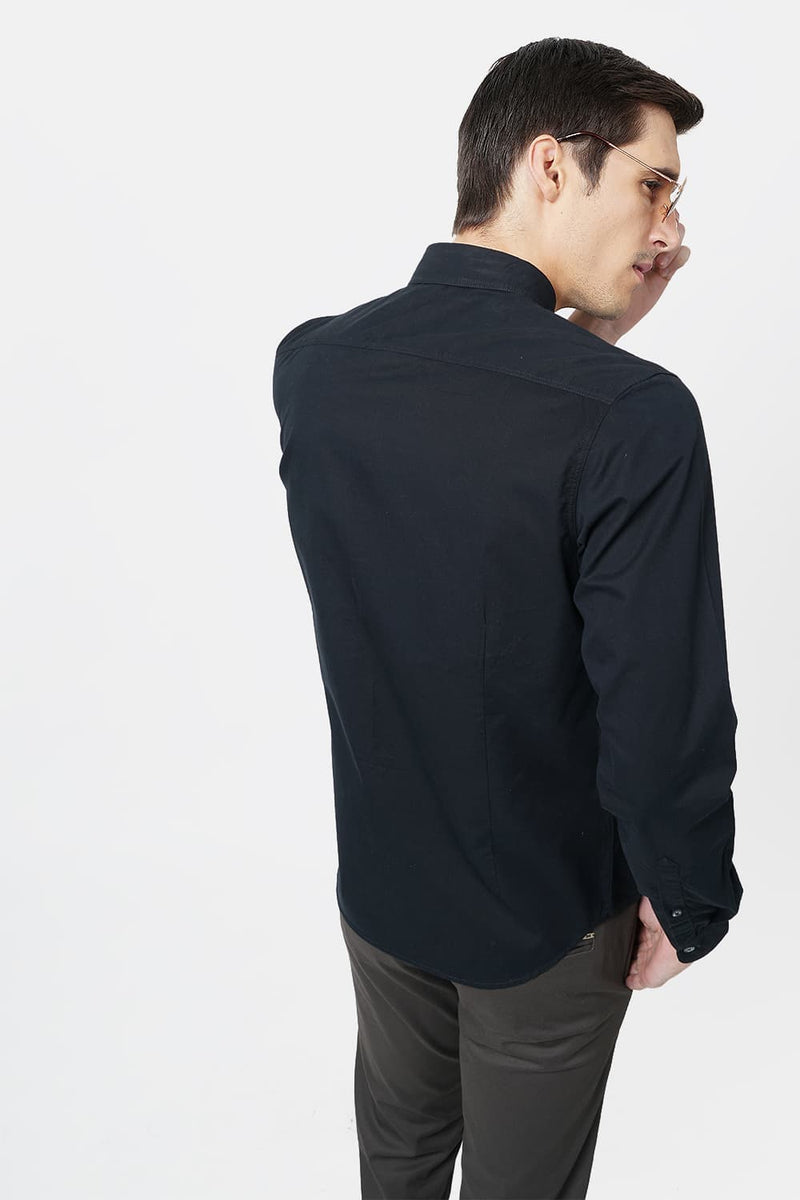 BASICS SLIM FIT TWILL SHIRT