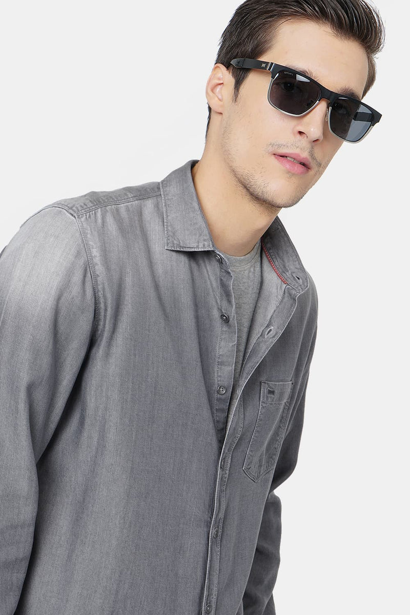 BASICS SLIM FIT TENCEL SHIRT