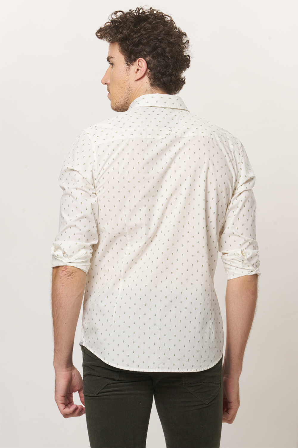 BASICS SLIM FIT PRINTED SHIRT