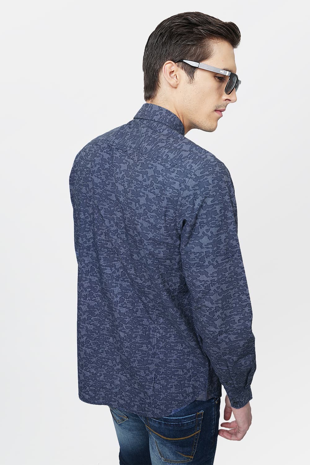 BASICS SLIM FIT PRINTED SHIRT