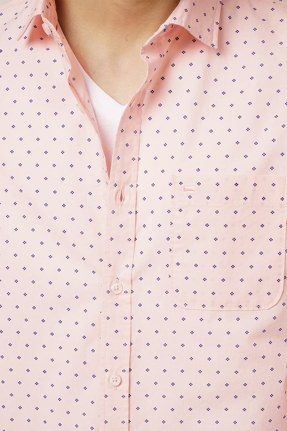 BASICS SLIM FIT PRINTED SHIRT