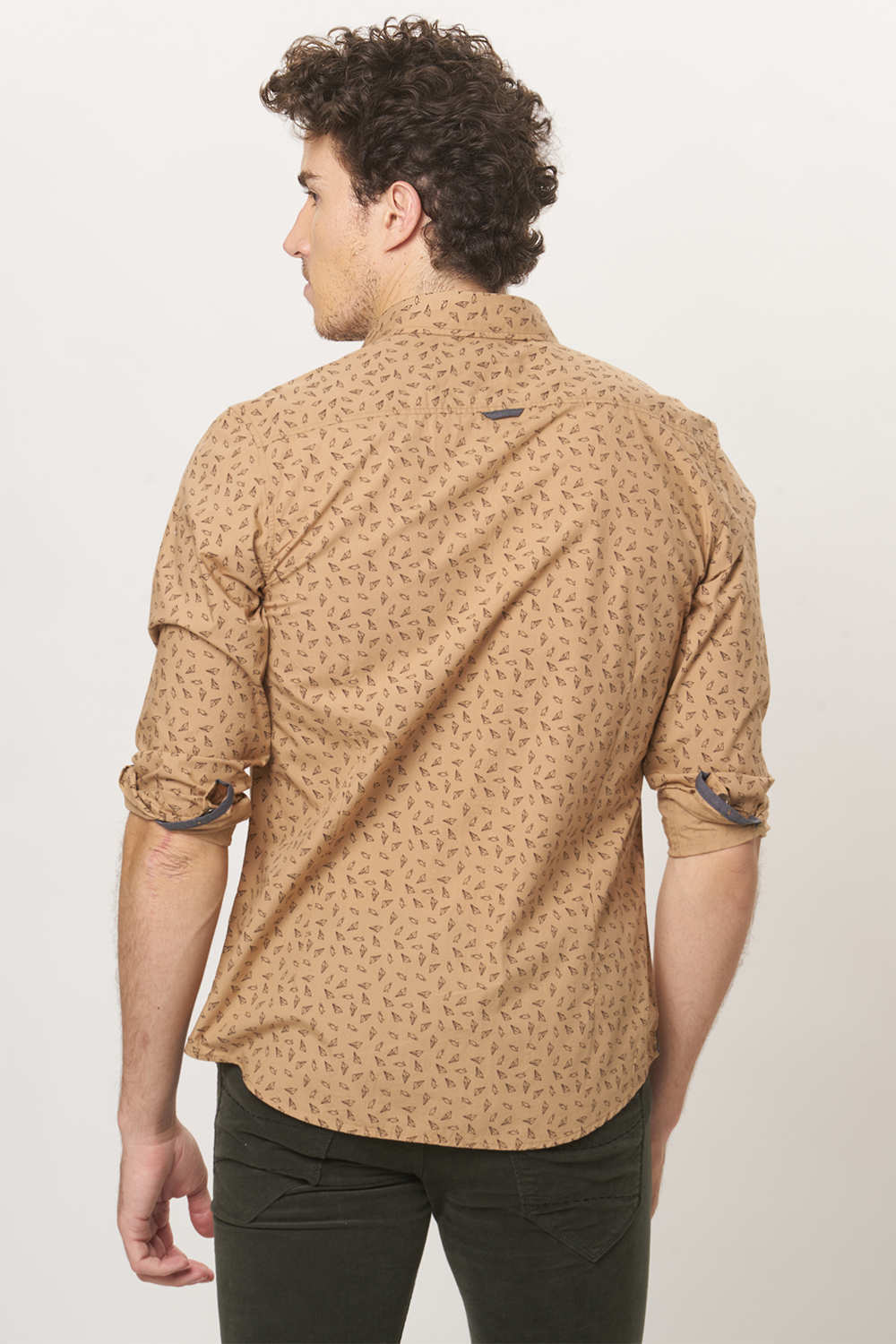 BASICS SLIM FIT PRINTED SHIRT