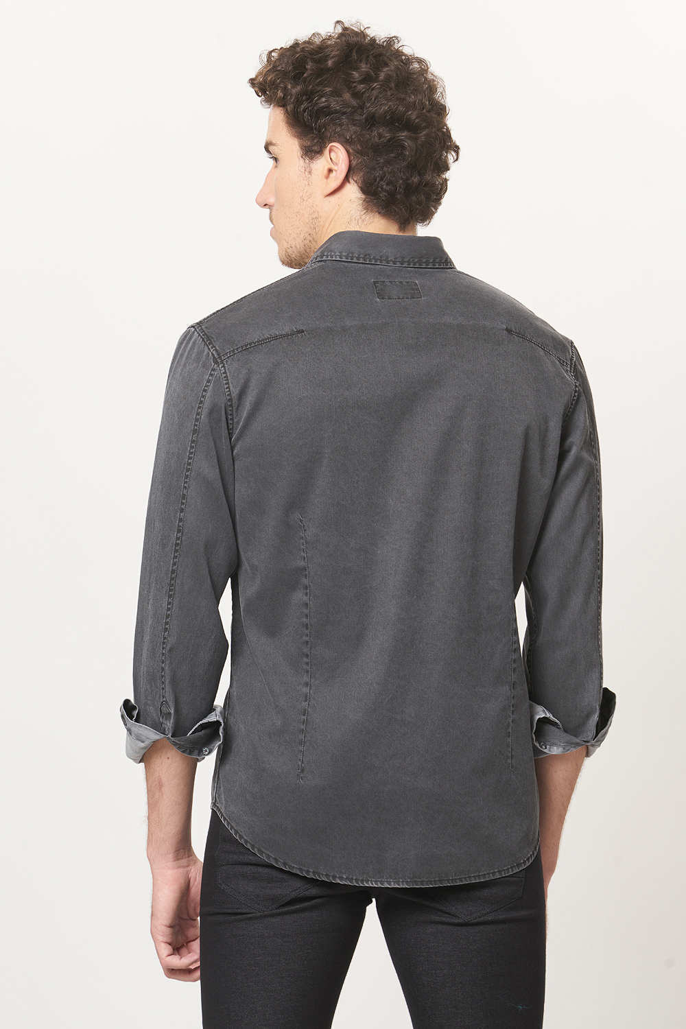 BASICS SLIM FIT INDIGO SHIRT