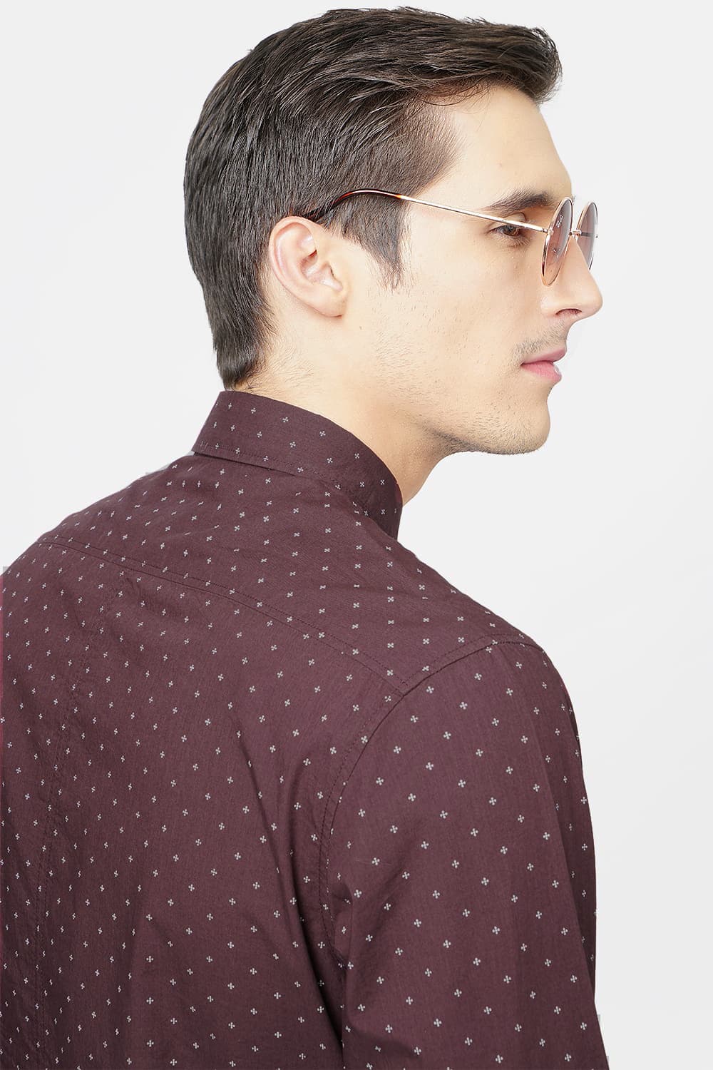 BASICS SLIM FIT PRINTED SHIRT