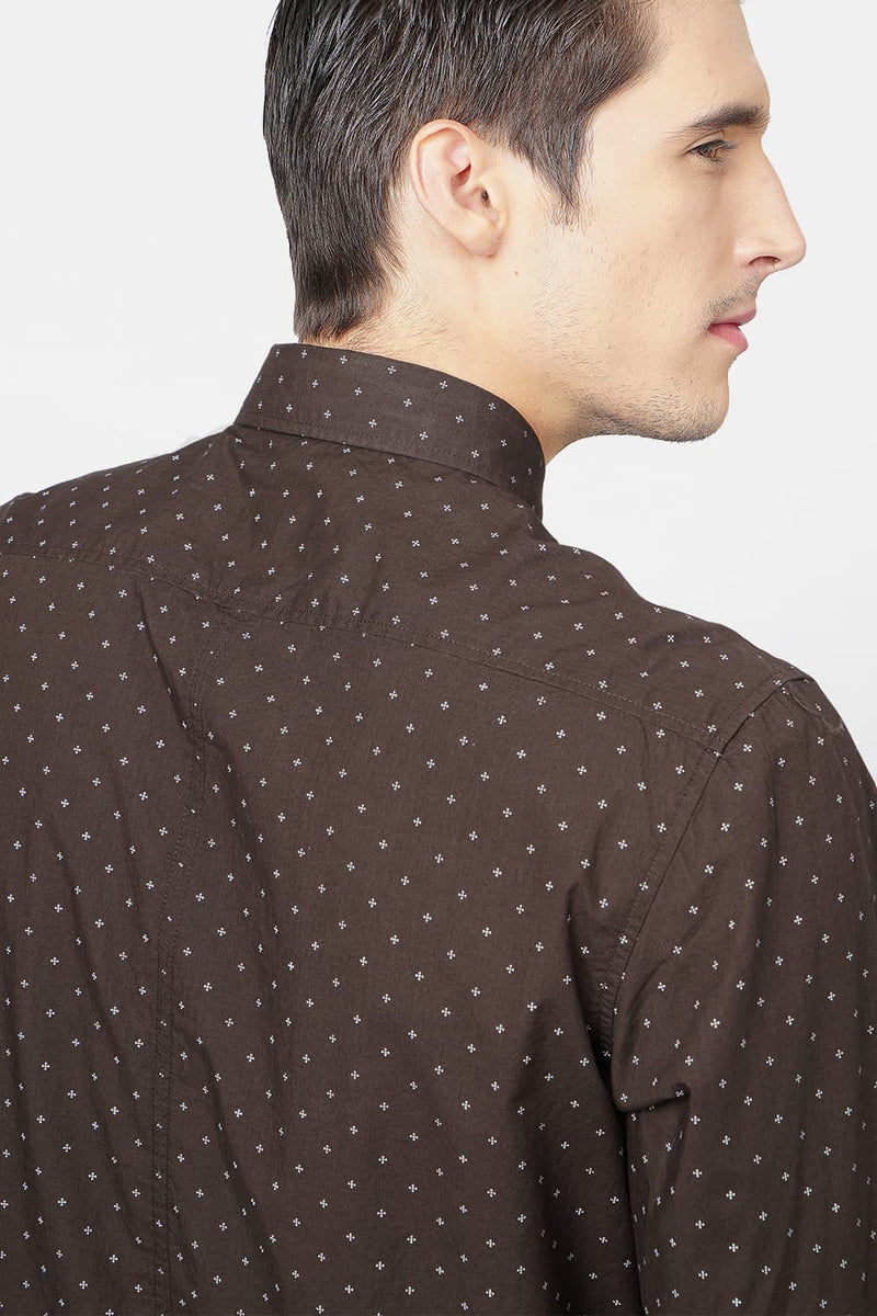 BASICS SLIM FIT PRINTED SHIRT