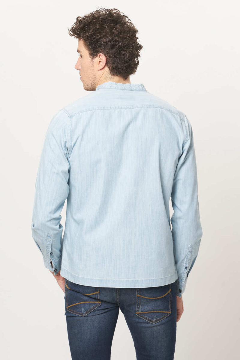 BASICS SLIM FIT DENIM SHIRT