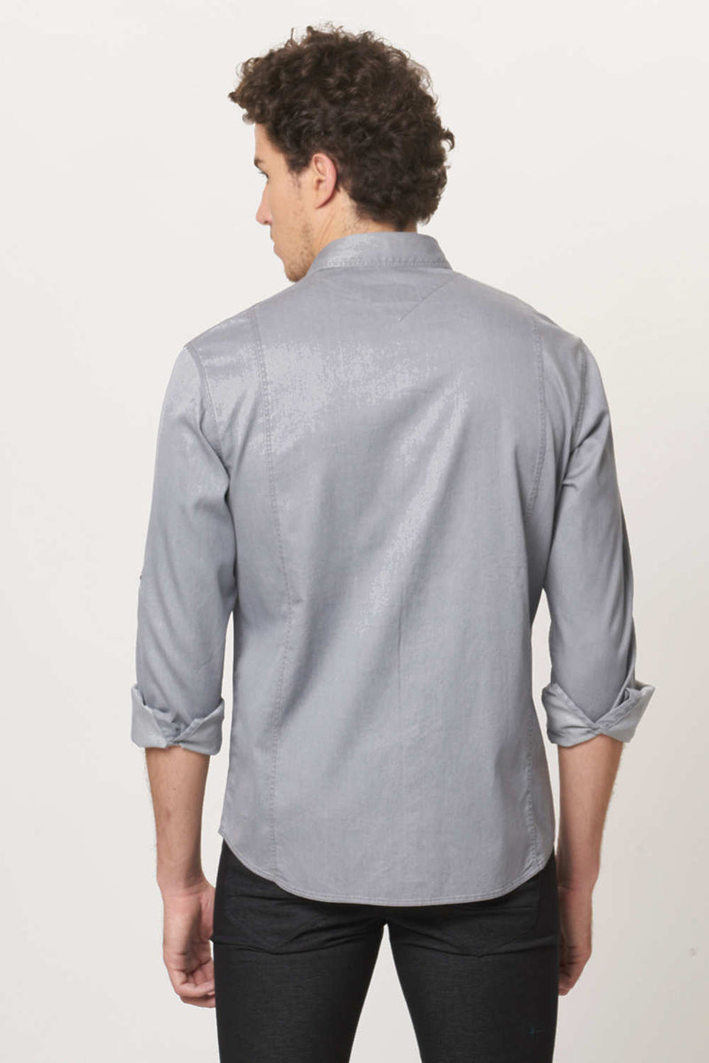 BASICS SLIM FIT TWILL SHIRT