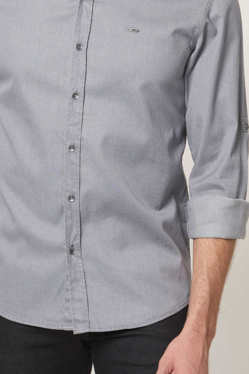 BASICS SLIM FIT TWILL SHIRT