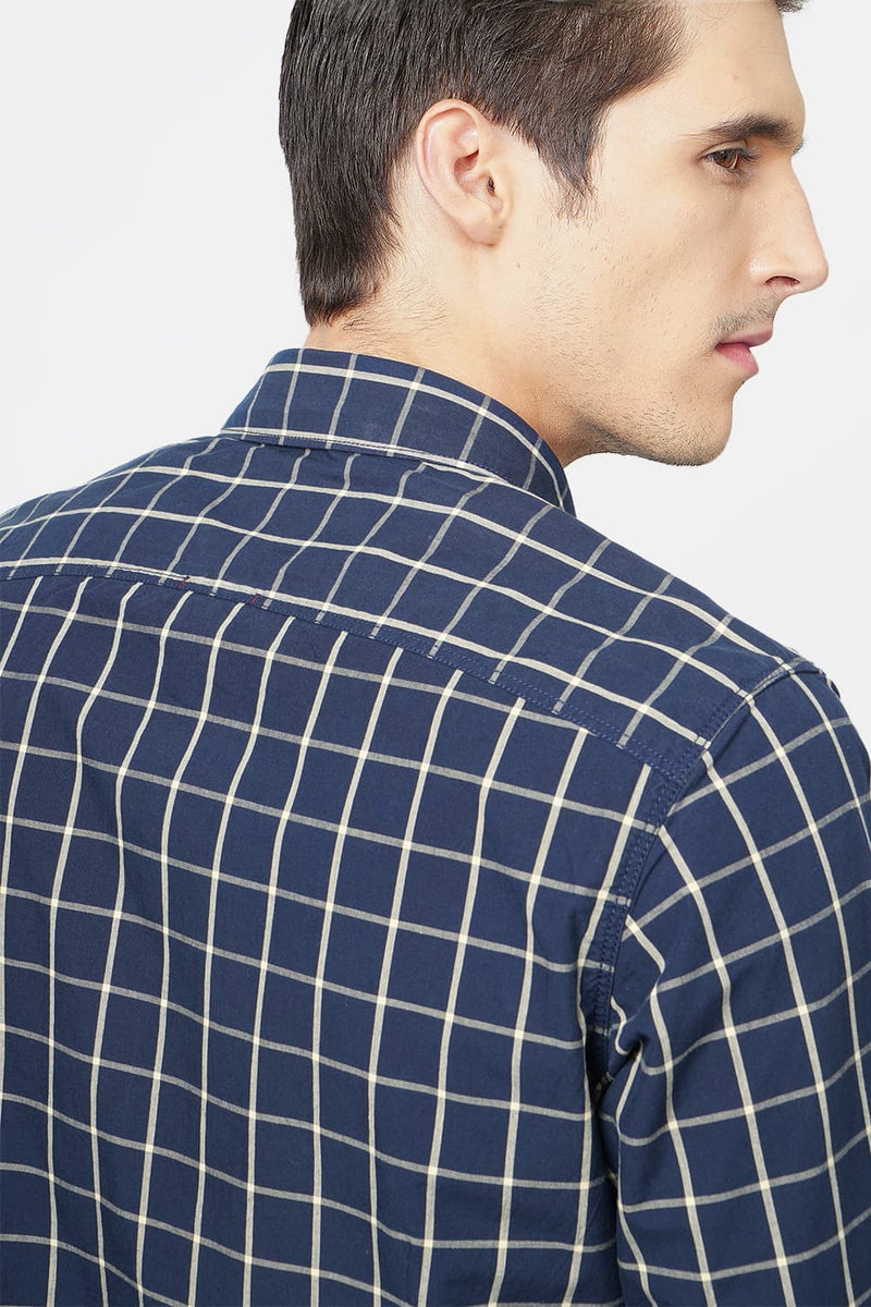 BASICS SLIM FIT CHECKS SHIRT