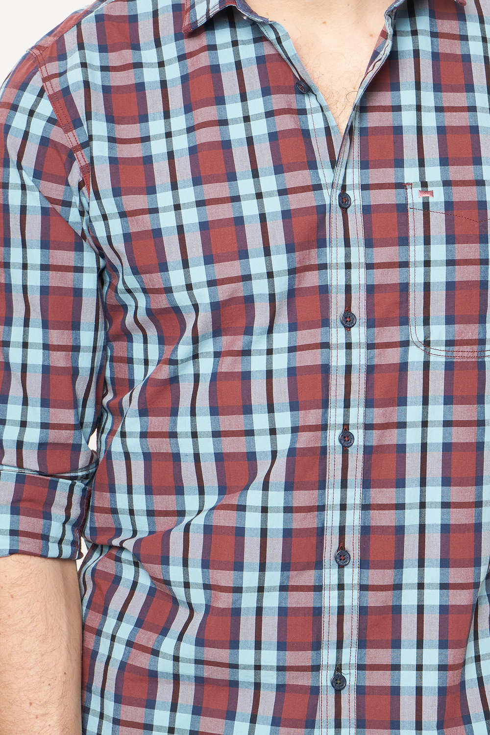 BASICS SLIM FIT CHECKS SHIRT