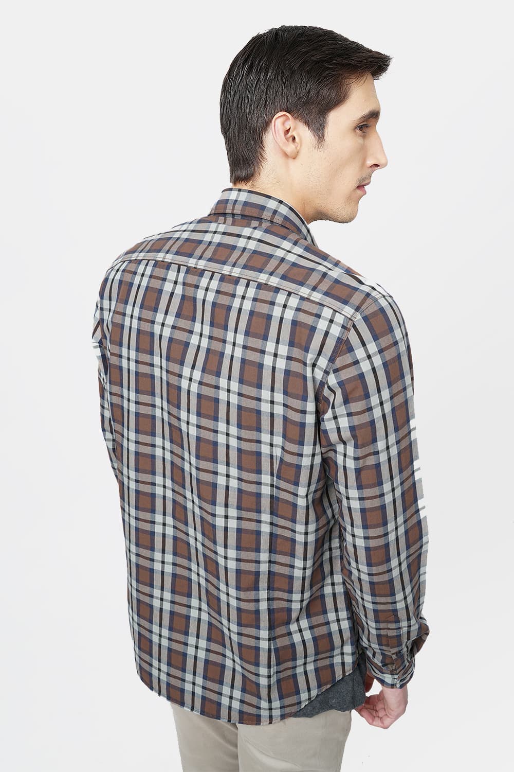 BASICS SLIM FIT CHECKS SHIRT