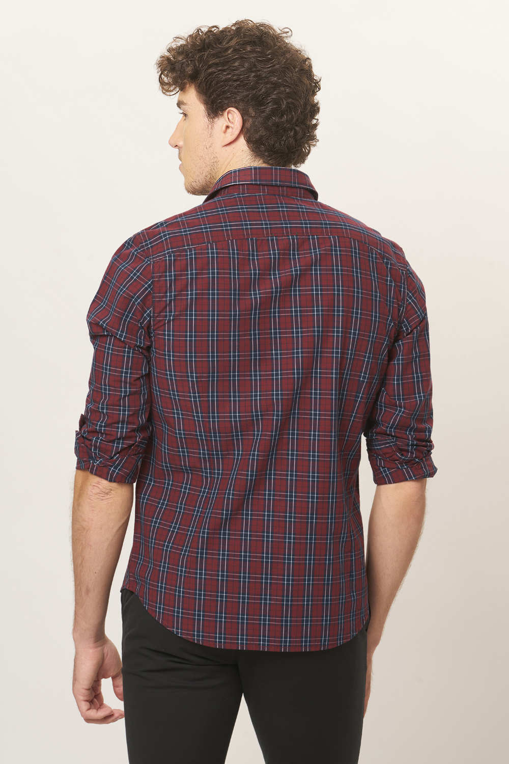 BASICS SLIM FIT CHECKS SHIRT