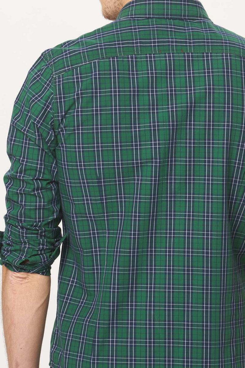 BASICS SLIM FIT CHECKS SHIRT