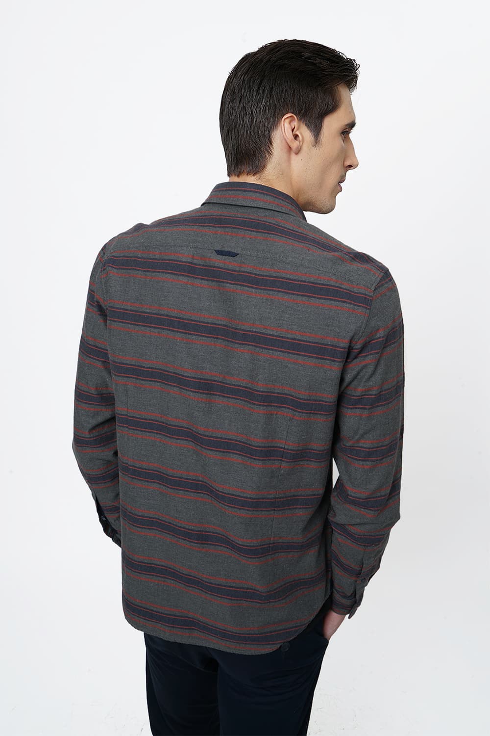 BASICS SLIM FIT WEFT STRIPES