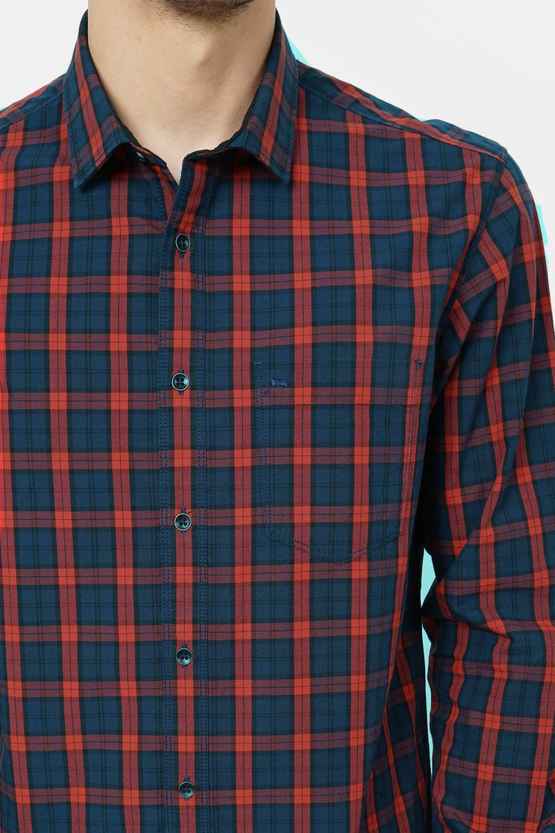 BASICS SLIM FIT CHECKS SHIRT