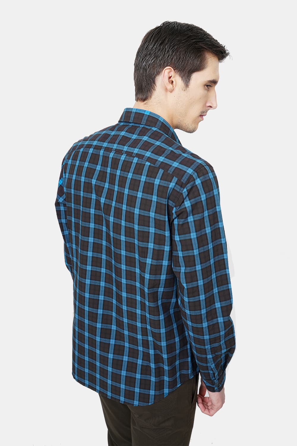 BASICS SLIM FIT CHECKS SHIRT