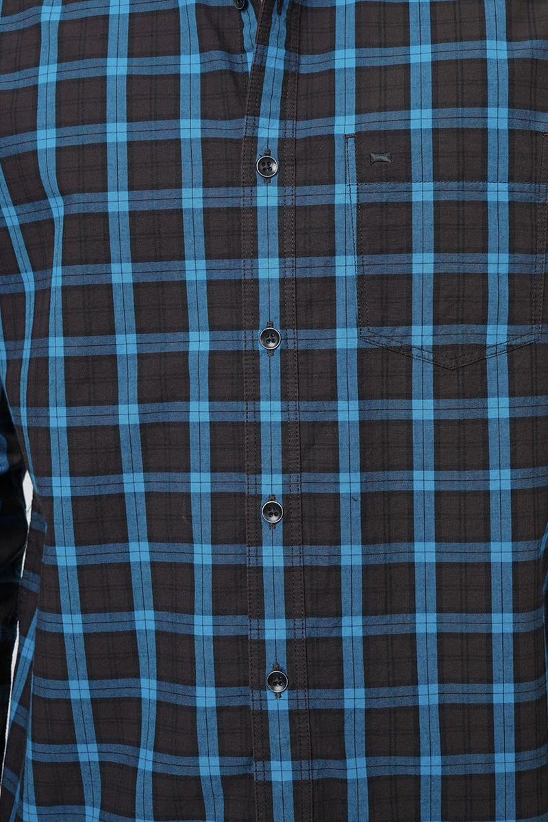 BASICS SLIM FIT CHECKS SHIRT