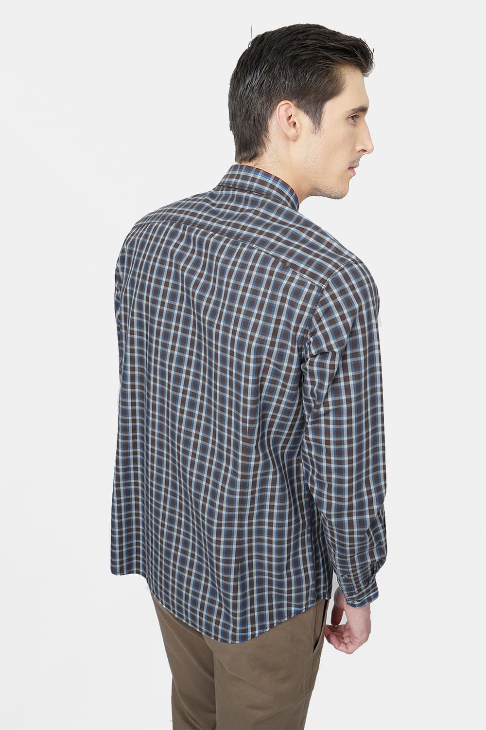 BASICS SLIM FIT CHECKS SHIRT