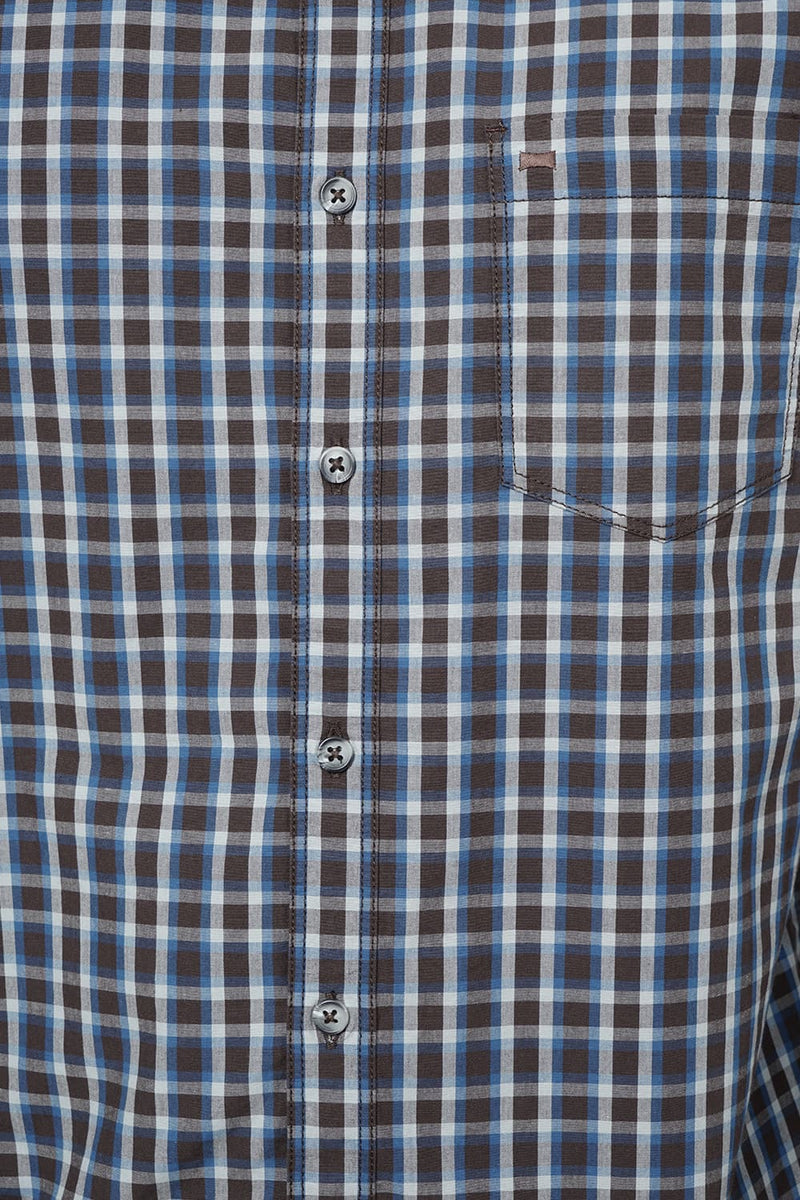 BASICS SLIM FIT CHECKS SHIRT