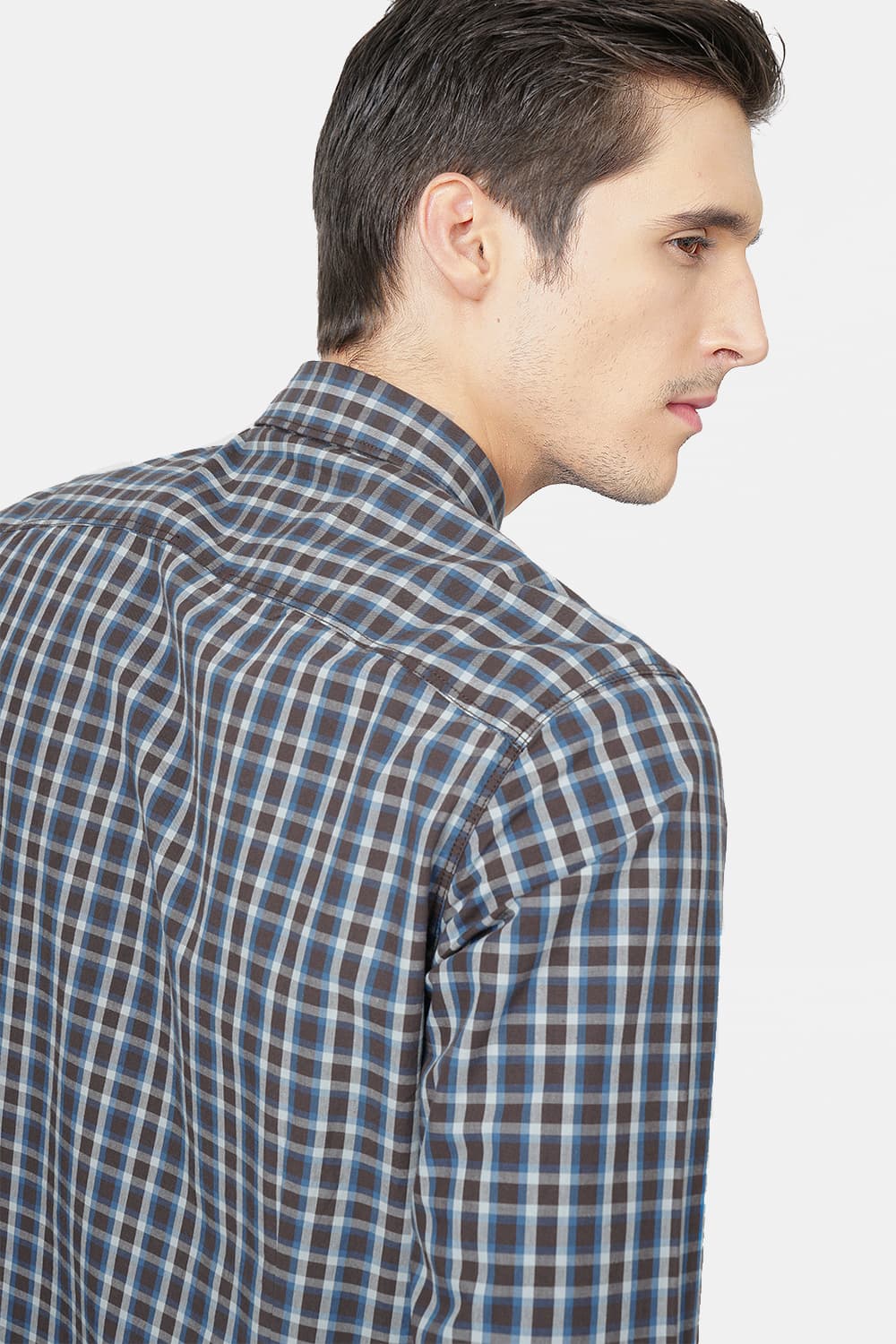 BASICS SLIM FIT CHECKS SHIRT