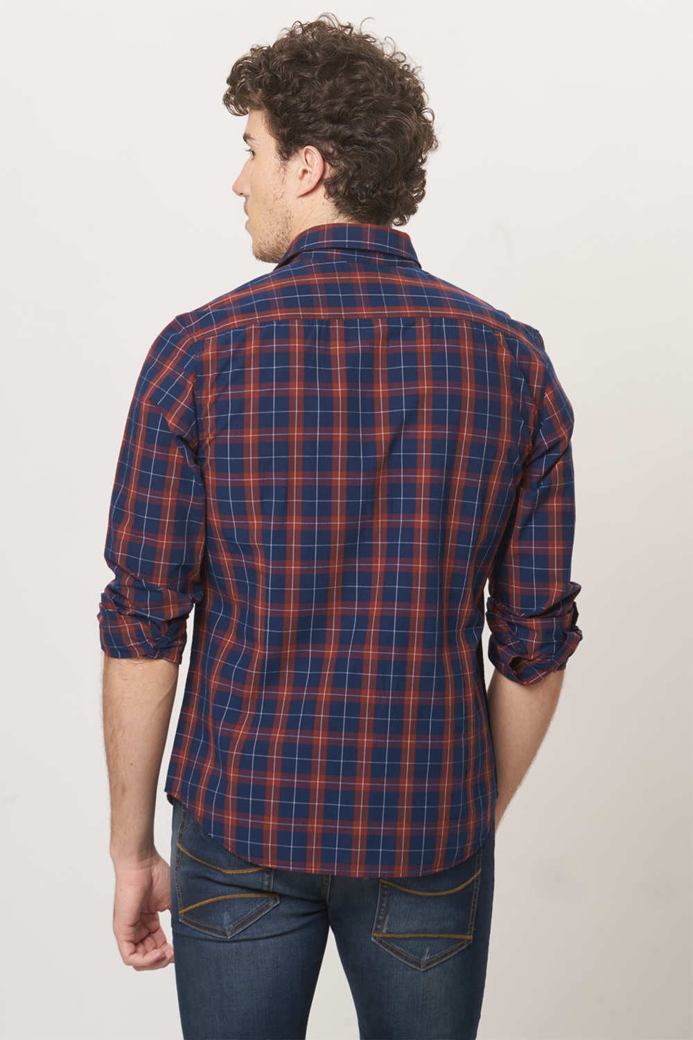 BASICS SLIM FIT CHECKS SHIRT