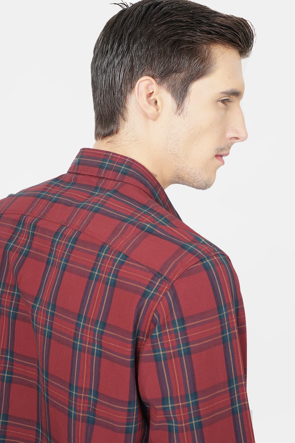 BASICS SLIM FIT CHECKS SHIRT