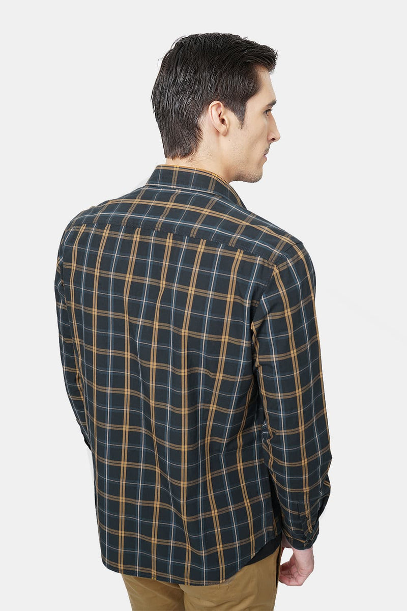 BASICS SLIM FIT CHECKS SHIRT