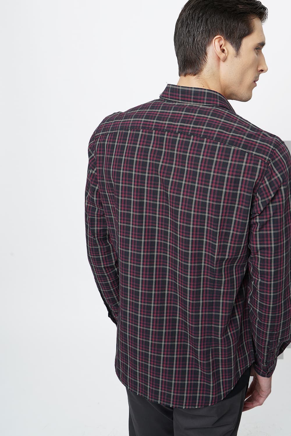 BASICS SLIM FIT CHECKS SHIRT