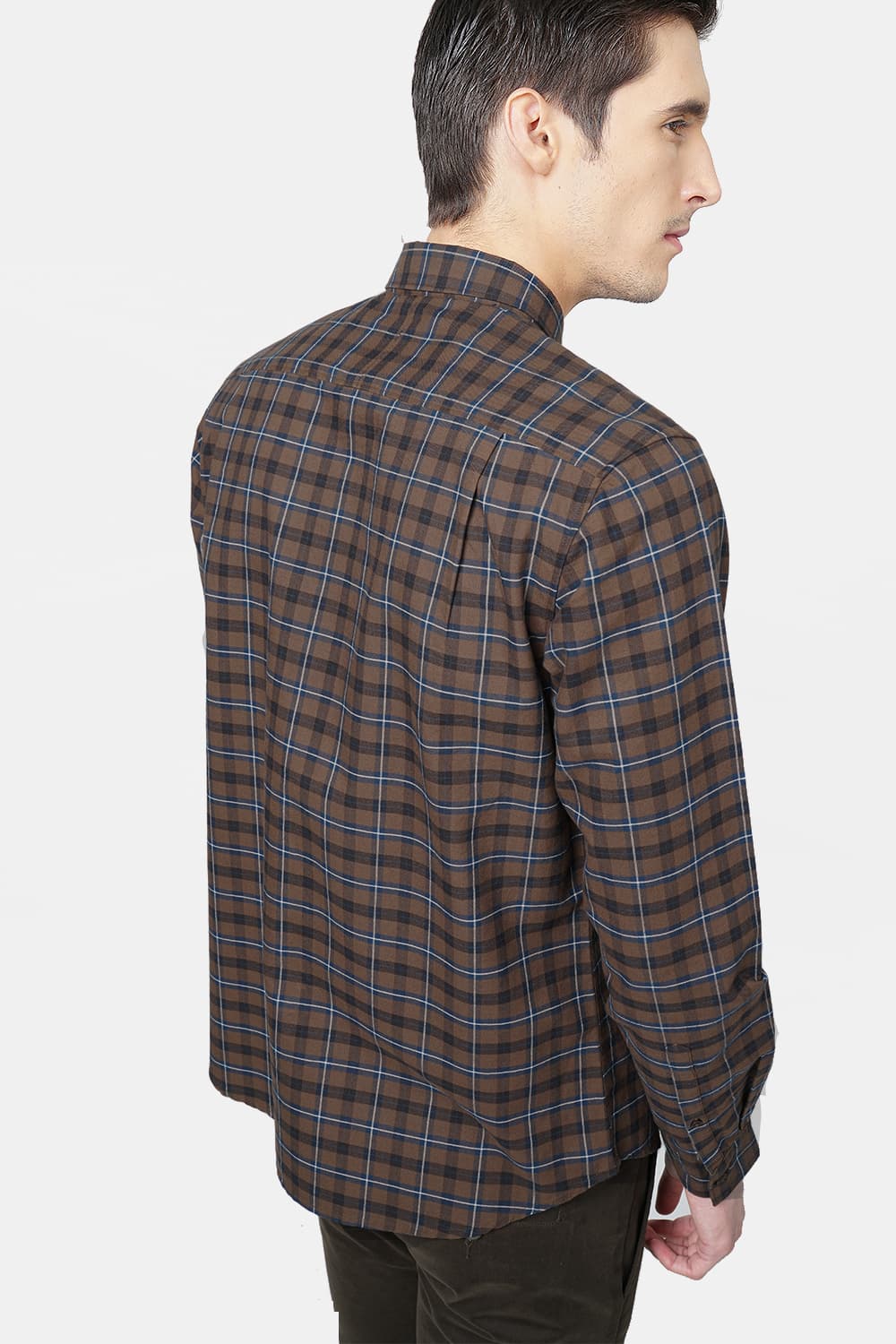 BASICS SLIM FIT CHECKS SHIRT