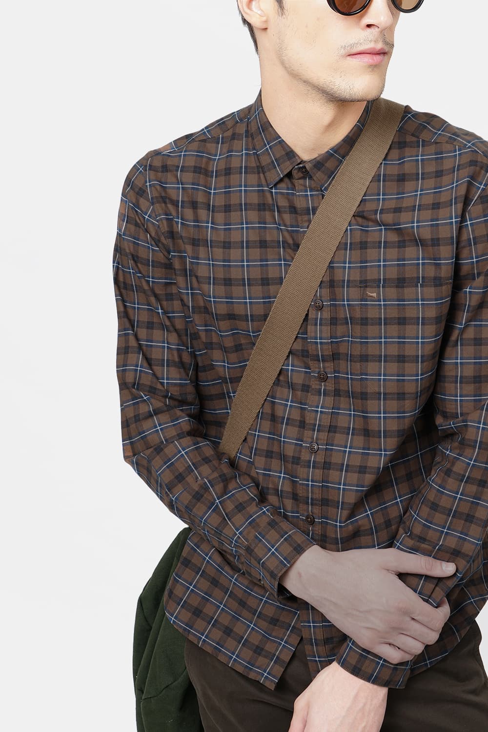 BASICS SLIM FIT CHECKS SHIRT