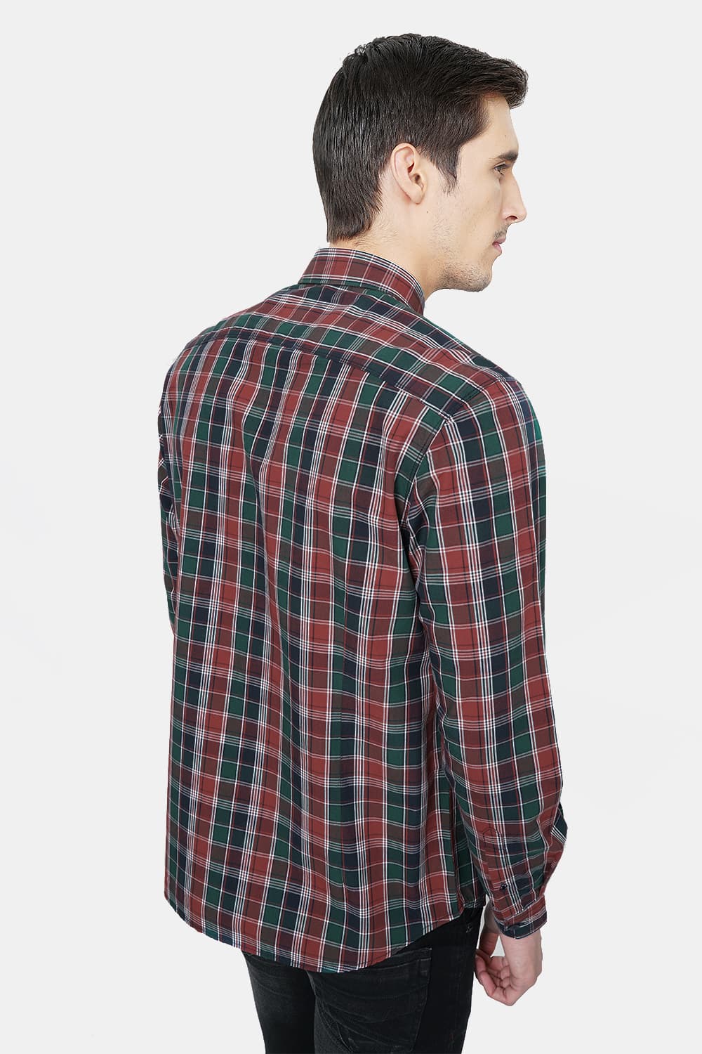 BASICS SLIM FIT CHECKS SHIRT