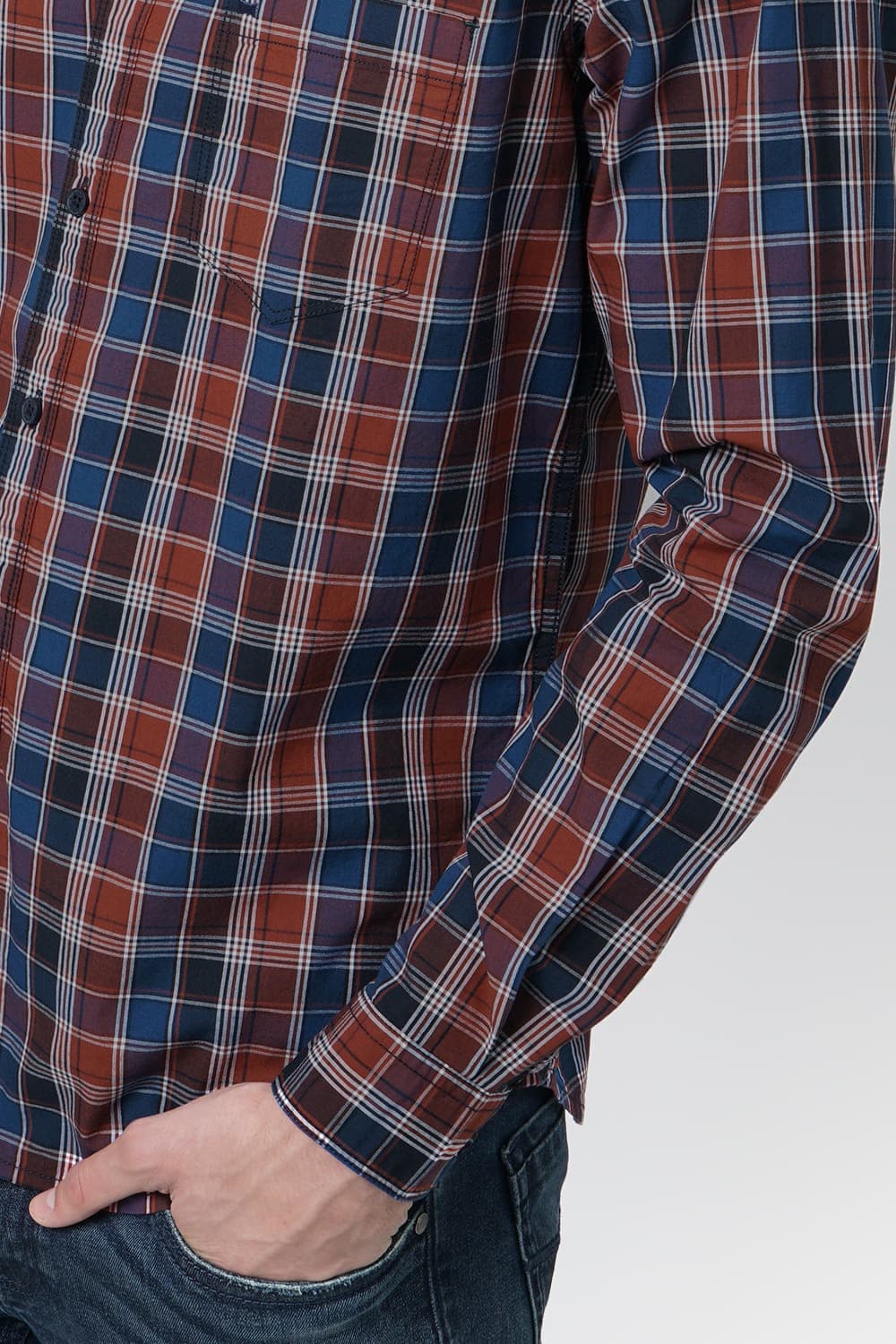 BASICS SLIM FIT CHECKS SHIRT