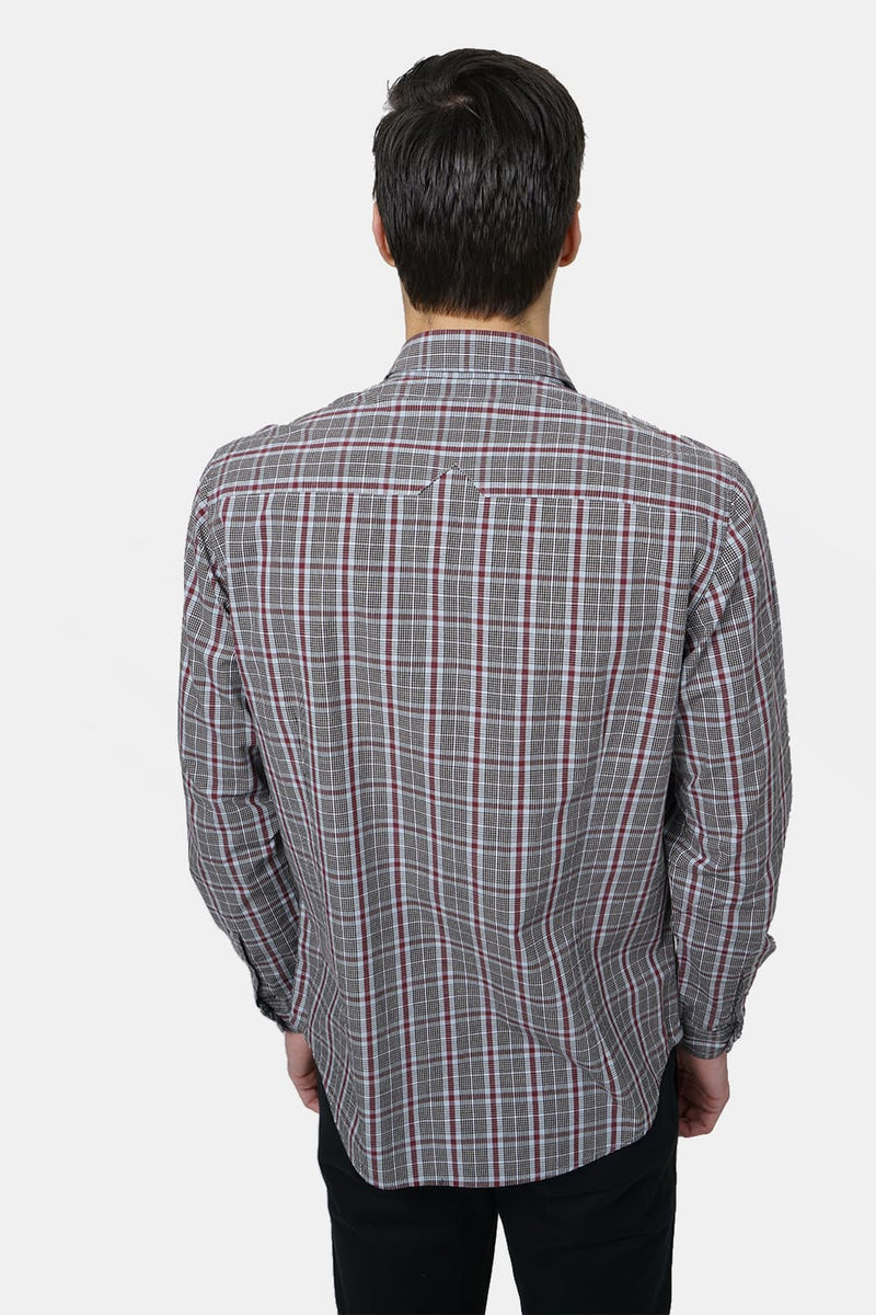 BASICS SLIM FIT CHECKS SHIRT