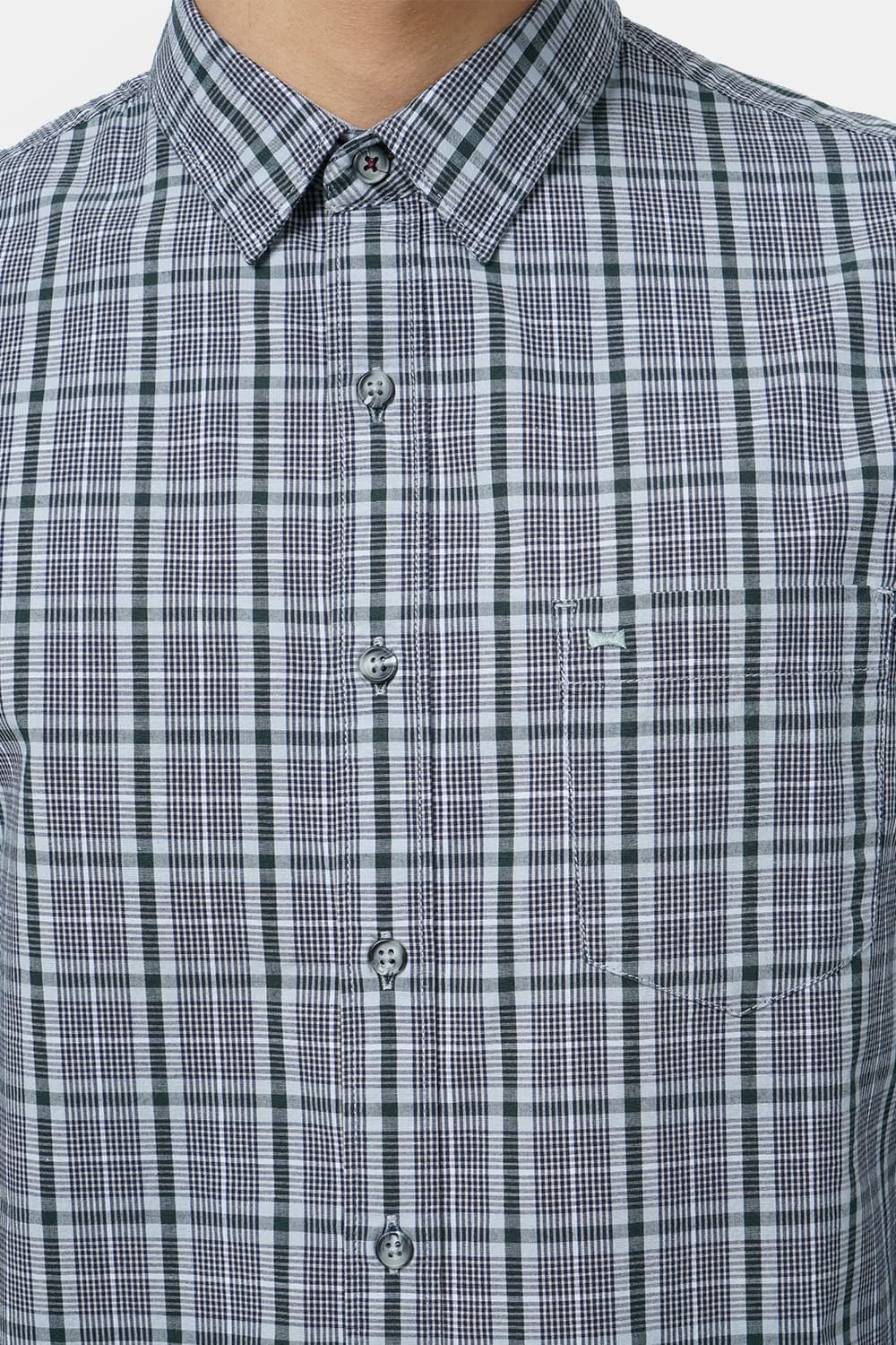 BASICS SLIM FIT CHECKS SHIRT