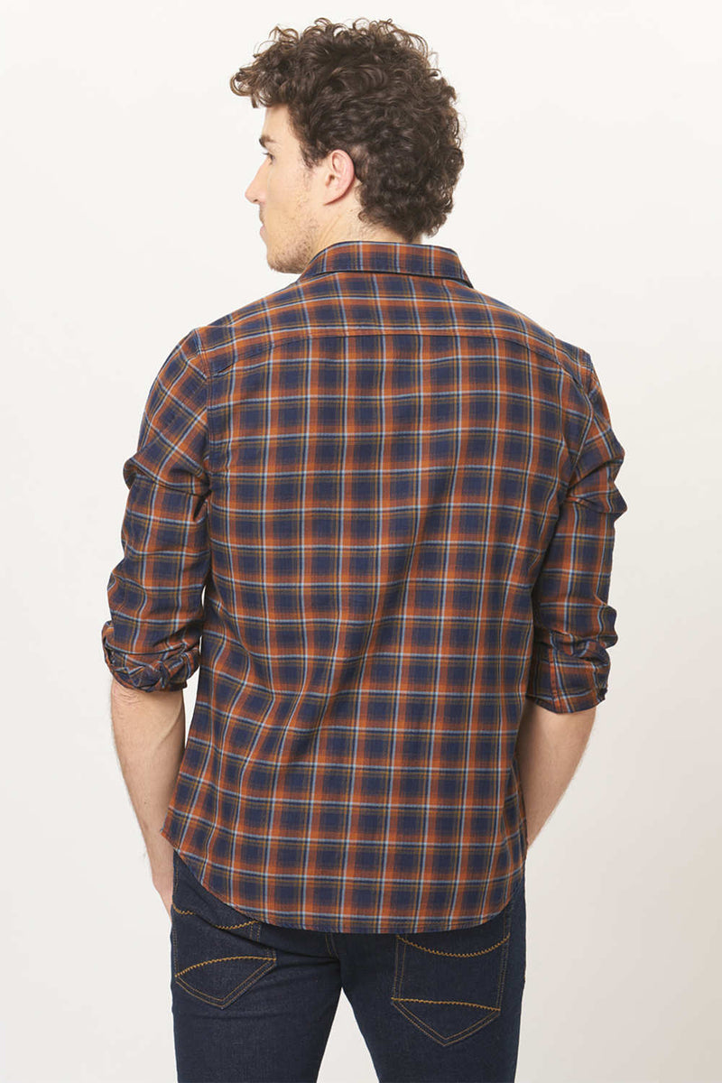 BASICS SLIM FIT CHECKS SHIRT