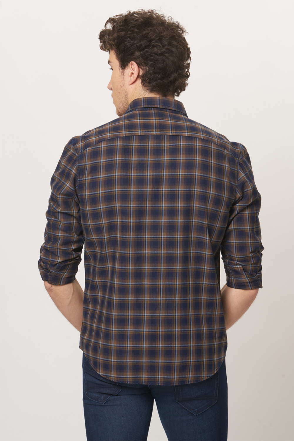 BASICS SLIM FIT CHECKS SHIRT