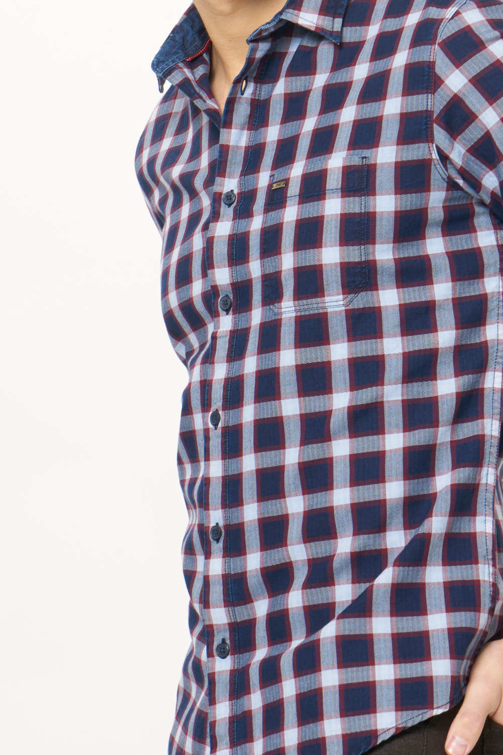 BASICS SLIM FIT CHECKS SHIRT