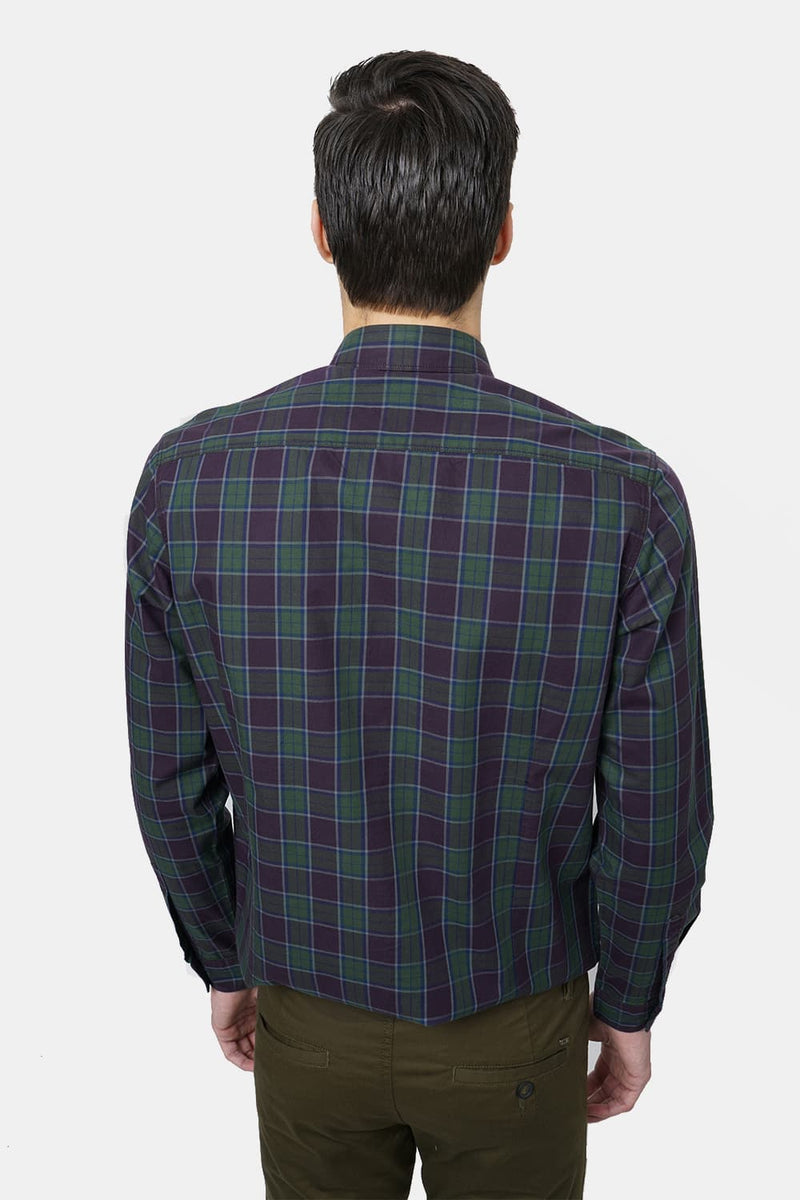 BASICS SLIM FIT CHECKS SHIRT