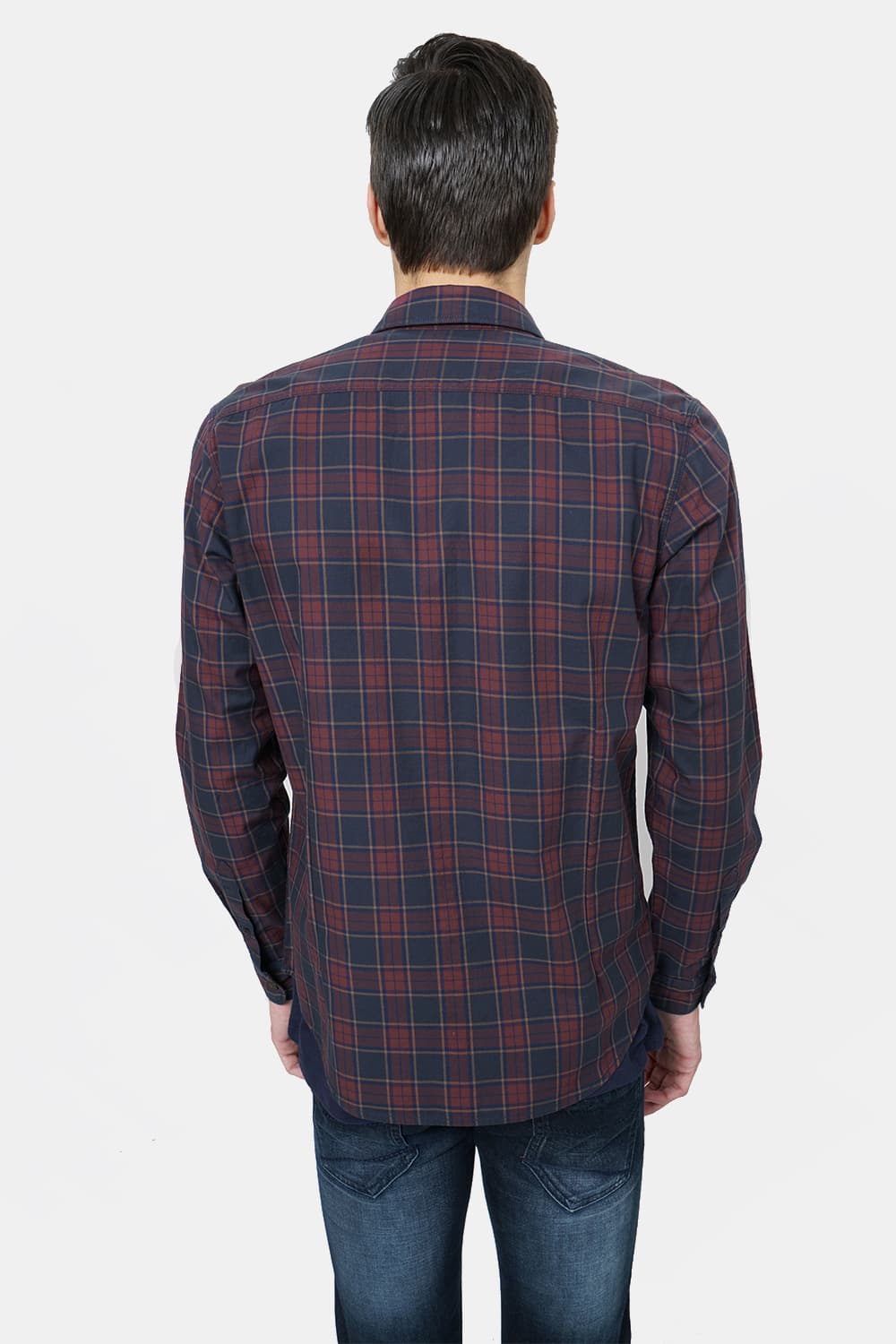 BASICS SLIM FIT CHECKS SHIRT